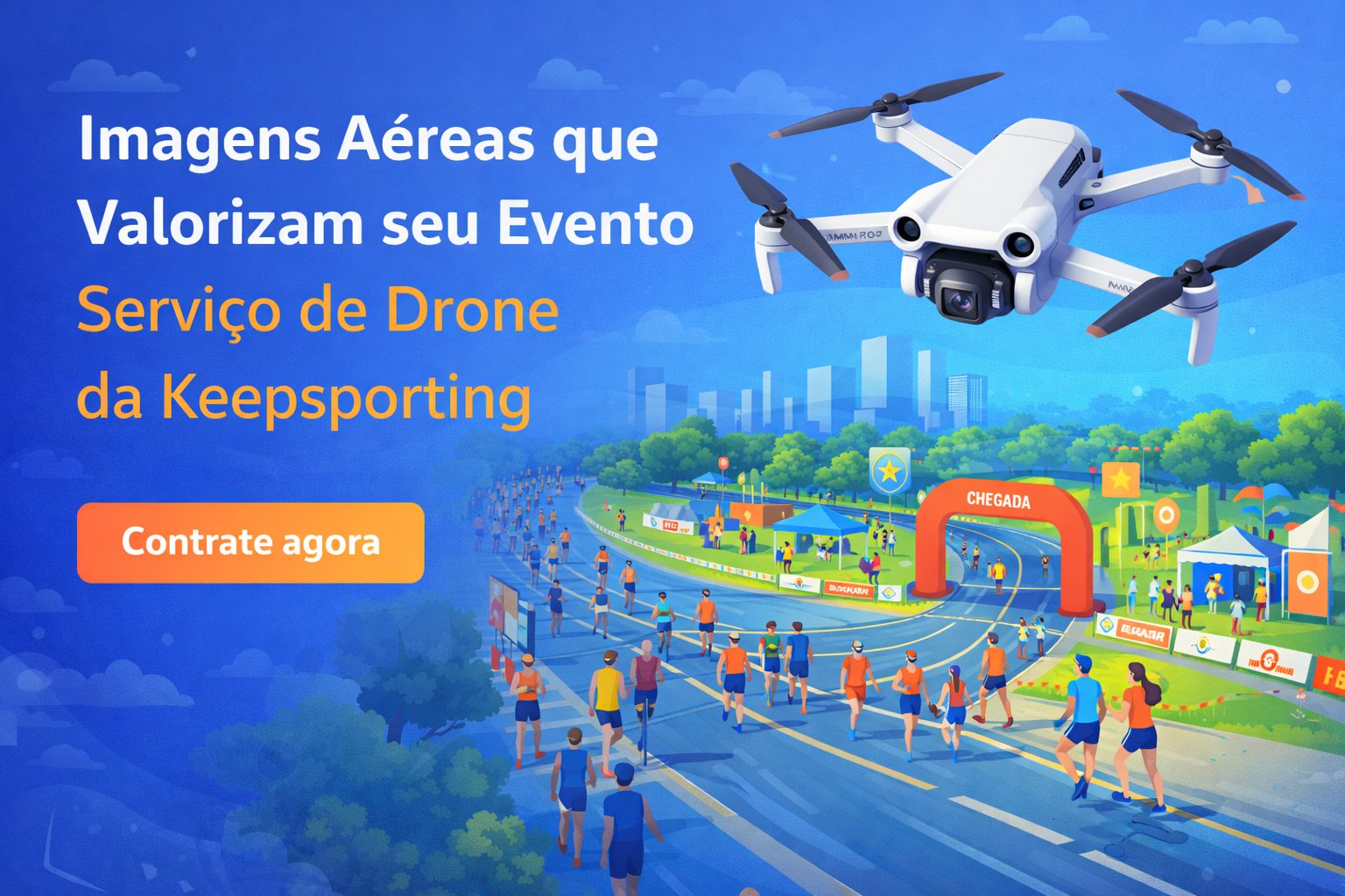 Imagens Aéreas que Valorizam seu Evento: conheça o serviço de Drone da Keepsporting