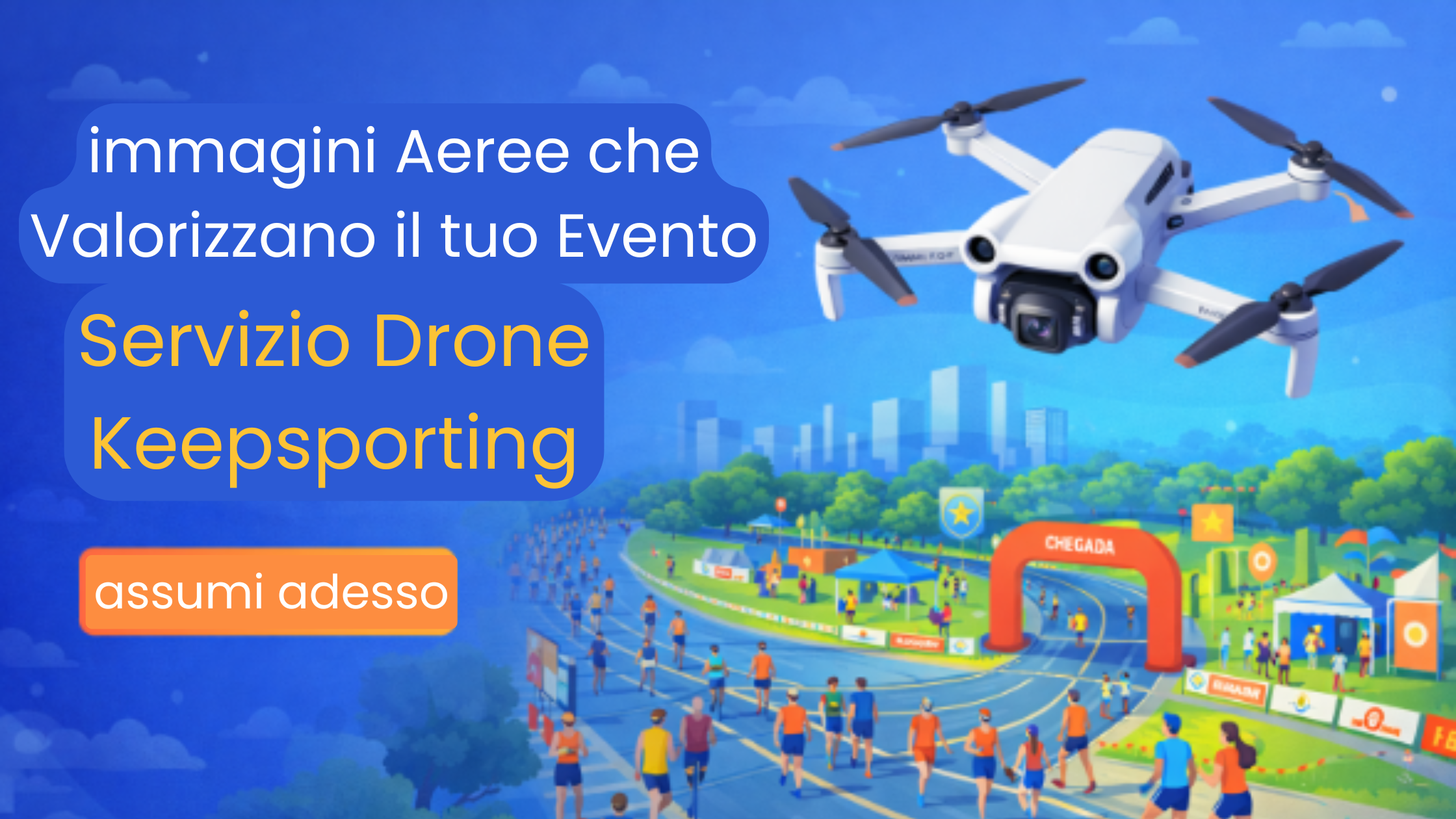 Immagini Aeree che Valorizzano il tuo Evento: scopri il servizio Drone di Keepsporting