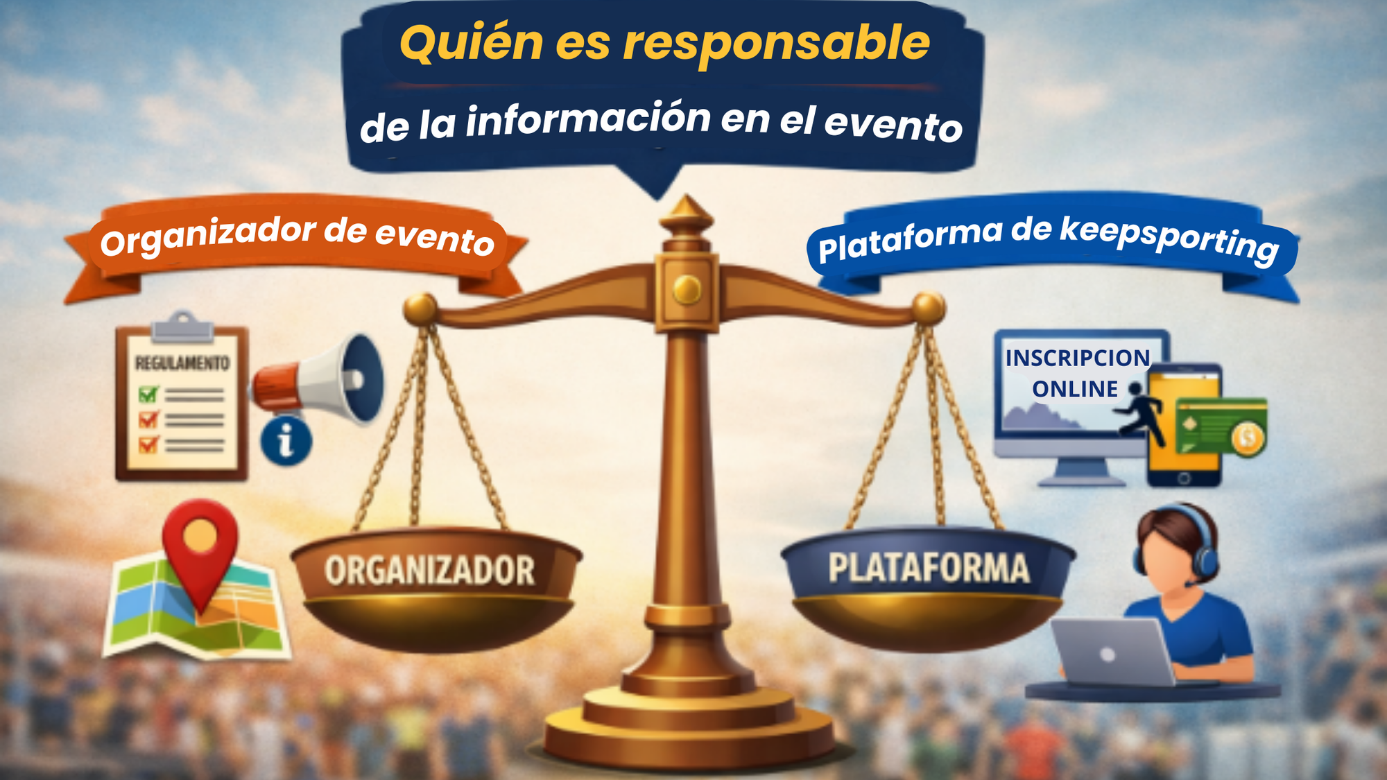 ¿Quién es responsable de la información del evento? Entendiendo el papel del organizador y de la plataforma