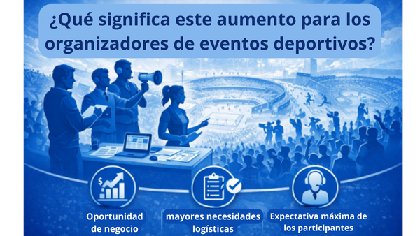 ¿Qué representa el aumento de la práctica deportiva para los organizadores de eventos?